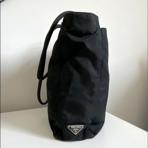 Black cloth Prada bag